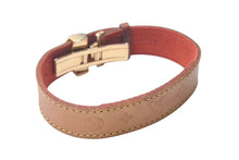 Load image into Gallery viewer, LOUIS VUITTON ルイヴィトン グッドラック ブレスレット M64448 モノグラム ブラウン ゴールド レザー GP 美品 中古 4c073253