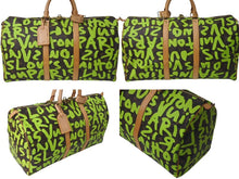 画像をギャラリービューアに読み込む, LOUIS VUITTON ルイヴィトン モノグラム グラフティ キーポル50 ボストンバッグ グリーン M93700 美品 中古 4c073258