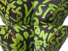 画像をギャラリービューアに読み込む, LOUIS VUITTON ルイヴィトン モノグラム グラフティ キーポル50 ボストンバッグ グリーン M93700 美品 中古 4c073258