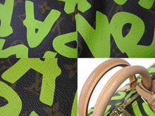 画像をギャラリービューアに読み込む, LOUIS VUITTON ルイヴィトン モノグラム グラフティ キーポル50 ボストンバッグ グリーン M93700 美品 中古 4c073258