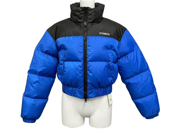New and unused VETEMENTS Padded Jacket Women's Size S Blue Black WA65JA132N Used 4c073265