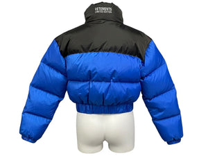New and unused VETEMENTS Padded Jacket Women's Size S Blue Black WA65JA132N Used 4c073265