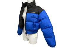 Load image into Gallery viewer, 新品未使用品 VETEMENTS ヴェトモン Padded Jacket パデッドジャケット レディース サイズ S ブルー ブラック WA65JA132N 中古 4c073265