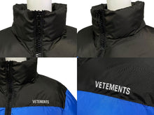 Load image into Gallery viewer, 新品未使用品 VETEMENTS ヴェトモン Padded Jacket パデッドジャケット レディース サイズ S ブルー ブラック WA65JA132N 中古 4c073265