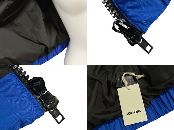 New and unused VETEMENTS Padded Jacket Women's Size S Blue Black WA65JA132N Used 4c073265