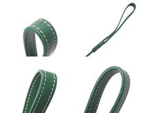 Load image into Gallery viewer, GOYARD ゴヤール リード ペット用品 ペットグッズ グリーン PVC レザー ヘリンボーン シルバー金具 美品 中古 4c073269