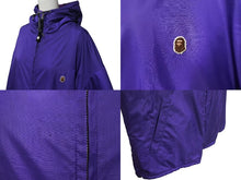 画像をギャラリービューアに読み込む, A BATHING APE アベイシングエイプ BAPE ベイプ リバーシブルジャケット カモ ポリエステル コットン パープル サイズL 美品 中古 4c073273