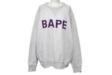 画像をギャラリービューアに読み込む, 極美品 A BATHING APE アベイシングエイプ Logo Sweat Grey ロゴスエット グレー サイズ L 001SWJ301007M 中古 4c073275
