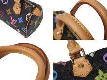 画像をギャラリービューアに読み込む, 極美品 LOUIS VUITTON ルイヴィトン ミニスピーディ ハンドバッグ M92644 モノグラムマルチカラー ブラック ゴールド金具 村上隆 中古 4c073285