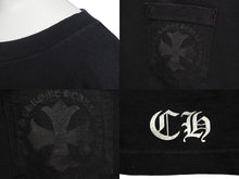 画像をギャラリービューアに読み込む, CHROME HEARTS クロムハーツ クロスプリント ロングスリーブＴシャツ ロゴ コットン ブラック XXL 美品 中古 4c073291
