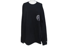 画像をギャラリービューアに読み込む, CHROME HEARTS クロムハーツ NY限定 フローラルクロスプリント ロングスリーブＴシャツ ロゴ コットン ブラック XXL 美品 中古 4c073298