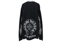 画像をギャラリービューアに読み込む, CHROME HEARTS クロムハーツ NY限定 フローラルクロスプリント ロングスリーブＴシャツ ロゴ コットン ブラック XXL 美品 中古 4c073298