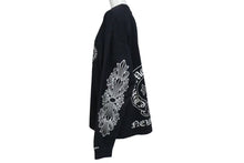 画像をギャラリービューアに読み込む, CHROME HEARTS クロムハーツ NY限定 フローラルクロスプリント ロングスリーブＴシャツ ロゴ コットン ブラック XXL 美品 中古 4c073298