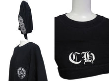 画像をギャラリービューアに読み込む, CHROME HEARTS クロムハーツ NY限定 フローラルクロスプリント ロングスリーブＴシャツ ロゴ コットン ブラック XXL 美品 中古 4c073298