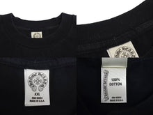 画像をギャラリービューアに読み込む, CHROME HEARTS クロムハーツ NY限定 フローラルクロスプリント ロングスリーブＴシャツ ロゴ コットン ブラック XXL 美品 中古 4c073298