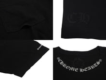 画像をギャラリービューアに読み込む, CHROME HEARTS クロムハーツ 半袖Tシャツ ネックロゴ クルーネック トップス 97729 コットン ブラック ホワイト XXL 美品 中古 4c073302