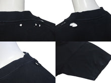 Load image into Gallery viewer, BALENCIAGA バレンシアガ 22SS メタルロゴ オーバーサイズ 半袖Ｔシャツ ブラック コットン ダメージ加工 汚れ加工 694576 サイズ3 良品 中古 4c073315