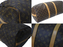 画像をギャラリービューアに読み込む, LOUIS VUITTON ルイヴィトン キーポルバンドリエール50 ボストンバッグ M41416 モノグラムキャンバス ブラウン 美品 中古 4c073324