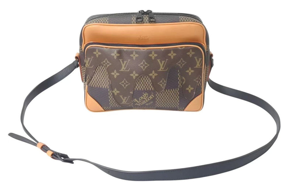 LOUIS VUITTON ルイヴィトン ナイルメッセンジャー PM ショルダーバッグ ダミエジャイアント NIGO N40359 ブラウン 美品 中古 4c073330