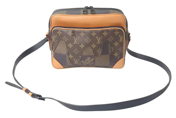 LOUIS VUITTON ルイヴィトン ナイルメッセンジャー PM ショルダーバッグ ダミエジャイアント NIGO N40359 ブラウン 美品 中古 4c073330
