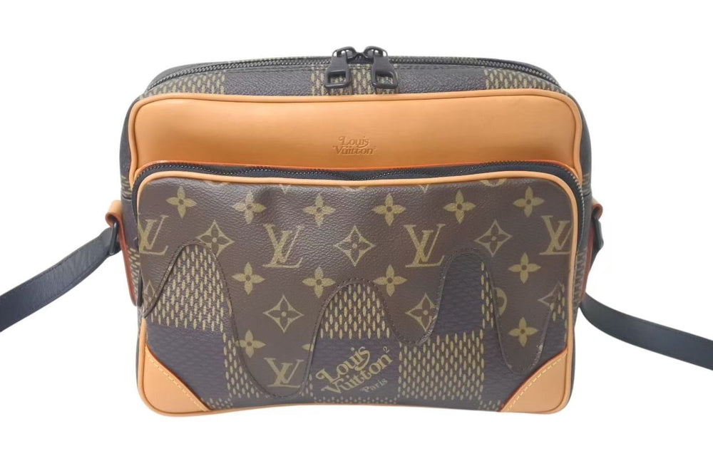 LOUIS VUITTON ルイヴィトン ナイルメッセンジャー PM ショルダーバッグ ダミエジャイアント NIGO N40359 ブラウン 美品 中古 4c073330