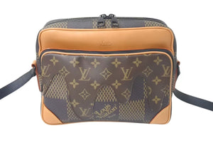 LOUIS VUITTON ルイヴィトン ナイルメッセンジャー PM ショルダーバッグ ダミエジャイアント NIGO N40359 ブラウン 美品 中古 4c073330