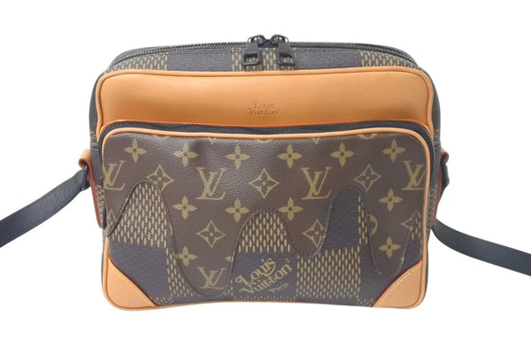 LOUIS VUITTON ルイヴィトン ナイルメッセンジャー PM ショルダーバッグ ダミエジャイアント NIGO N40359 ブラウン 美品 中古 4c073330