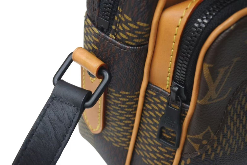 LOUIS VUITTON ルイヴィトン ナイルメッセンジャー PM ショルダーバッグ ダミエジャイアント NIGO N40359 ブラウン 美品 中古 4c073330