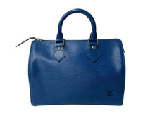 画像をギャラリービューアに読み込む, LOUIS VUITTON ルイヴィトン スピーディ25 M5923G ハンドバッグ ブルー シルバー金具 エピレザー 美品 中古 4c073335