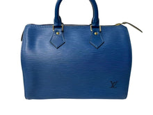 画像をギャラリービューアに読み込む, LOUIS VUITTON ルイヴィトン スピーディ25 M5923G ハンドバッグ ブルー シルバー金具 エピレザー 美品 中古 4c073335