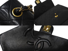 Load image into Gallery viewer, 極美品 CHANEL シャネル 縦長 15cm ミニマトラッセ20 チェーンショルダーバッグ 1番台 ラムスキン ブラック ゴールド 中古 4c073341