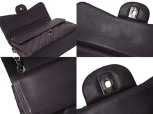 Load image into Gallery viewer, 極美品 CHANEL シャネル マトラッセ30 Wフラップ チェーン ショルダーバッグ ラムスキン 15番台 パープル シルバー金具 美品 中古 4c073346