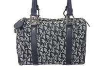 Load image into Gallery viewer, Christian Dior クリスチャンディオール トロッター 25cm ハンドバッグ BO A 0023 ブラック シルバー金具 美品 中古 4c073348