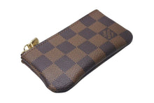 画像をギャラリービューアに読み込む, 極美品 LOUIS VUITTON ルイヴィトン ポシェット クレ キー コインケース N62658 ダミエキャンバス ブラウン ゴールド 中古 4c073355