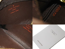 画像をギャラリービューアに読み込む, 極美品 LOUIS VUITTON ルイヴィトン ポシェット クレ キー コインケース N62658 ダミエキャンバス ブラウン ゴールド 中古 4c073355