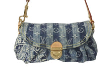 画像をギャラリービューアに読み込む, LOUIS VUITTON ルイヴィトン ミニプリーティ レイエ ショルダーバッグ M95333 モノグラムデニム ブルー 美品 中古 4c073374