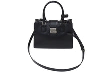 Load image into Gallery viewer, 極美品 MIUMIU ミュウミュウ ハンドバッグ ショルダーバッグ 5BA268 ボックスカーフ ブラック シルバー金具 2WAY 中古 4c073378