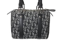 画像をギャラリービューアに読み込む, Christian Dior クリスチャンディオール トロッター 20cm ミニハンドバッグ PZ0022 イタリア製 ブラック シルバー金具 美品 中古 4c073379