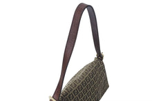 画像をギャラリービューアに読み込む, FENDI フェンディ ズッキーノ マンマバケット キャンバス レザー ワンショルダーバッグ ベージュ ブラウン ゴールド金具 8BR001 美品 中古 4c073382