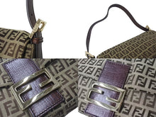画像をギャラリービューアに読み込む, FENDI フェンディ ズッキーノ マンマバケット キャンバス レザー ワンショルダーバッグ ベージュ ブラウン ゴールド金具 8BR001 美品 中古 4c073382