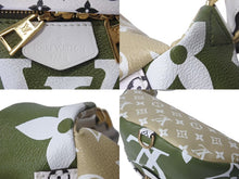 画像をギャラリービューアに読み込む, 極美品 LOUIS VUITTON ルイヴィトン バムバッグ ウエストバッグ ボディバッグ M44611 ジャイアント モノグラム カーキ 中古 4c073385