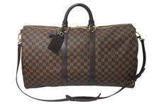 画像をギャラリービューアに読み込む, 極美品 LOUISVUITTON ルイヴィトン ボストンバッグ N41414 キーポルバンドリエール55 ダミエエベヌ ゴールド金具 中古 4c073391