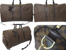 画像をギャラリービューアに読み込む, 極美品 LOUISVUITTON ルイヴィトン ボストンバッグ N41414 キーポルバンドリエール55 ダミエエベヌ ゴールド金具 中古 4c073391