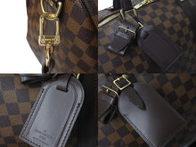 画像をギャラリービューアに読み込む, 極美品 LOUISVUITTON ルイヴィトン ボストンバッグ N41414 キーポルバンドリエール55 ダミエエベヌ ゴールド金具 中古 4c073391