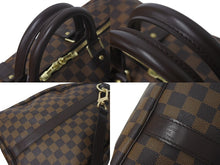 画像をギャラリービューアに読み込む, 極美品 LOUISVUITTON ルイヴィトン ボストンバッグ N41414 キーポルバンドリエール55 ダミエエベヌ ゴールド金具 中古 4c073391
