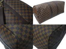 画像をギャラリービューアに読み込む, 極美品 LOUISVUITTON ルイヴィトン ボストンバッグ N41414 キーポルバンドリエール55 ダミエエベヌ ゴールド金具 中古 4c073391