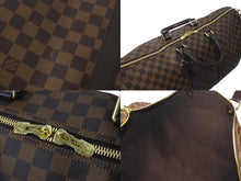 画像をギャラリービューアに読み込む, 極美品 LOUISVUITTON ルイヴィトン ボストンバッグ N41414 キーポルバンドリエール55 ダミエエベヌ ゴールド金具 中古 4c073391