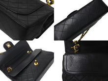 Load image into Gallery viewer, 極美品 CHANEL シャネル マトラッセ23 Wフラップ チェーン ショルダーバッグ ラムスキン1番台 ブラック ゴールド金具 中古 4c073393
