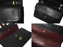 Load image into Gallery viewer, 極美品 CHANEL シャネル マトラッセ23 Wフラップ チェーン ショルダーバッグ ラムスキン1番台 ブラック ゴールド金具 中古 4c073393