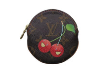 画像をギャラリービューアに読み込む, 極美品 LOUIS VUITTON ルイヴィトン ポルトモネ ロン コインケース M95043 モノグラム チェリー 村上隆 ゴールド金具 中古 4c073395